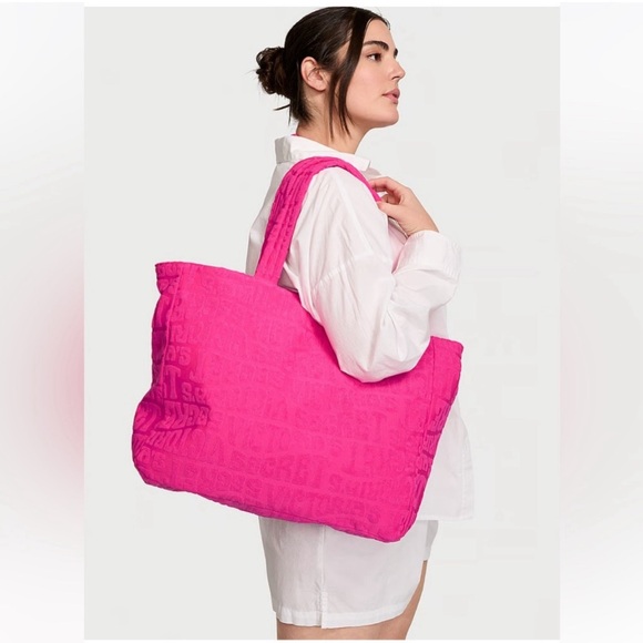 Victoria Secret Pink Terry Tote - Picture 1 of 5